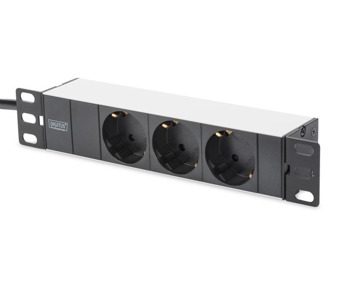 DN-95411 - Блок розеток 10 дюймов 1U Digitus, 16A, 230V 3xSchuko купить ...